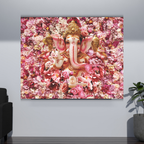 Divine Ganesha Floral Wallart