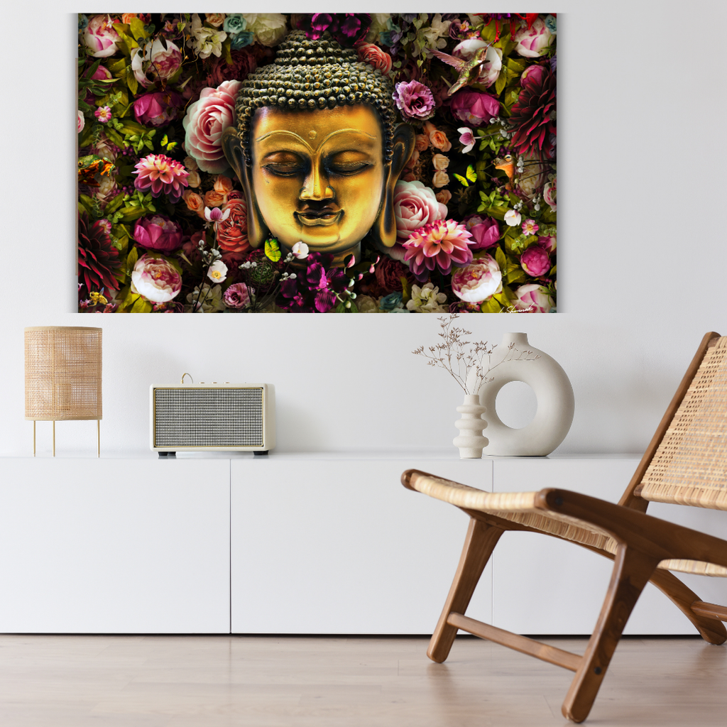 Divine Buddha Floral Wallart