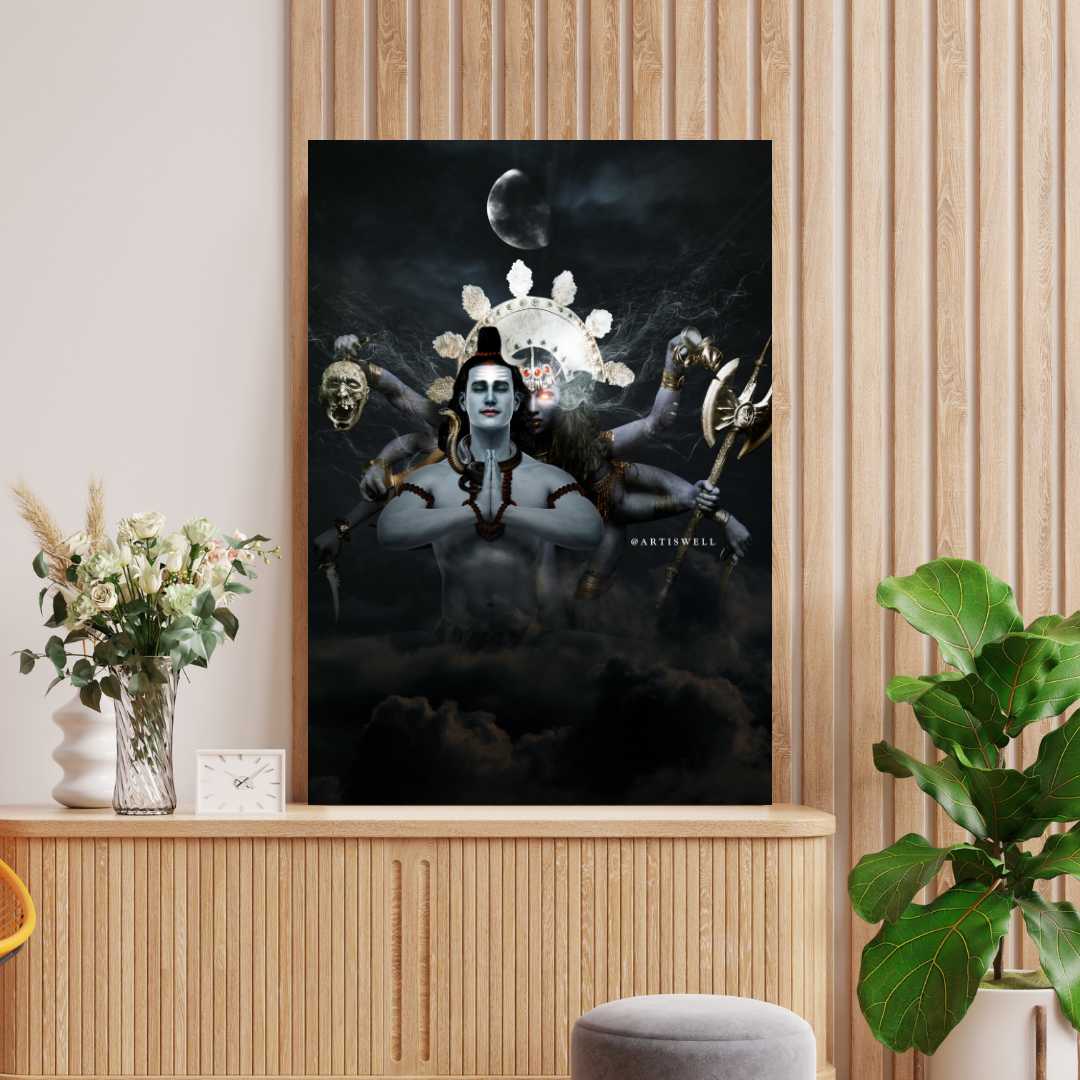 Dekozi Divine Shiv Shakti Framed Art Work