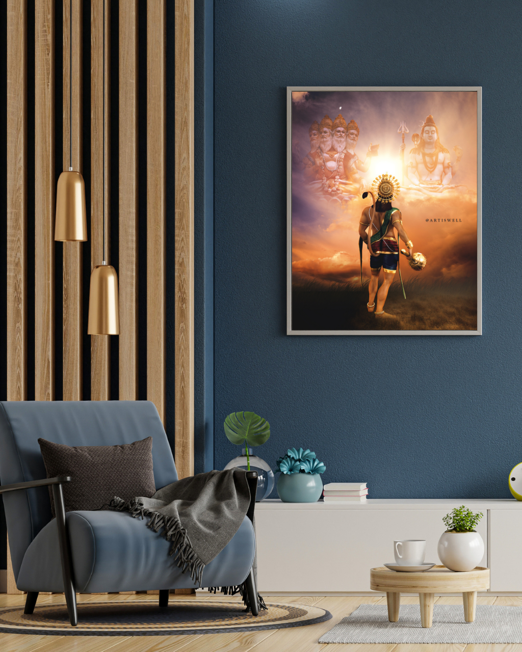 Dekozi Originals Lord Hanuman Divine Wall Art