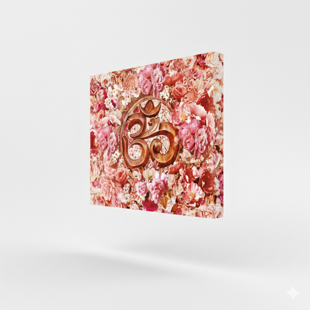 Divine OM floral Framed Wallart