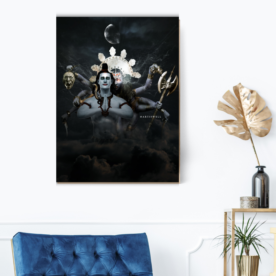 Dekozi Divine Shiv Shakti Framed Art Work