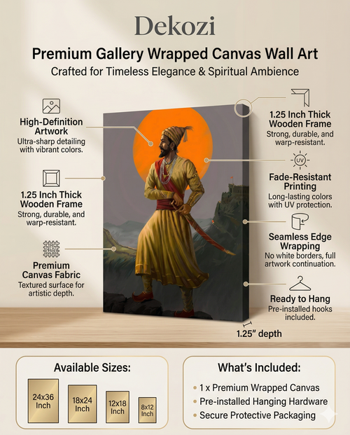 Dekozi Chhatrapati Shivaji Maharaj Wall Art – Symbol of Valor, Leadership & Swarajya