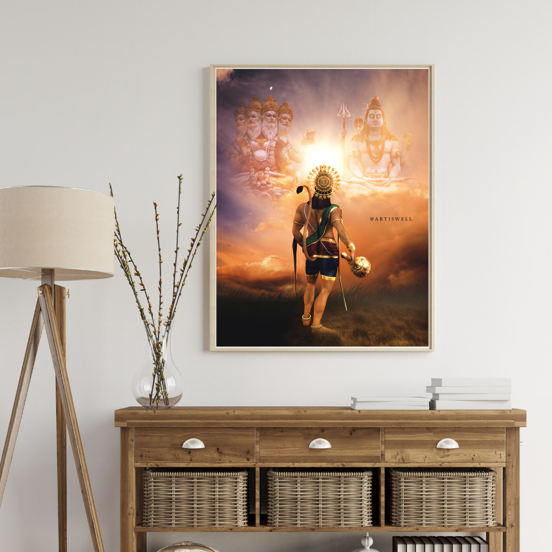 Dekozi Originals Lord Hanuman Divine Wall Art