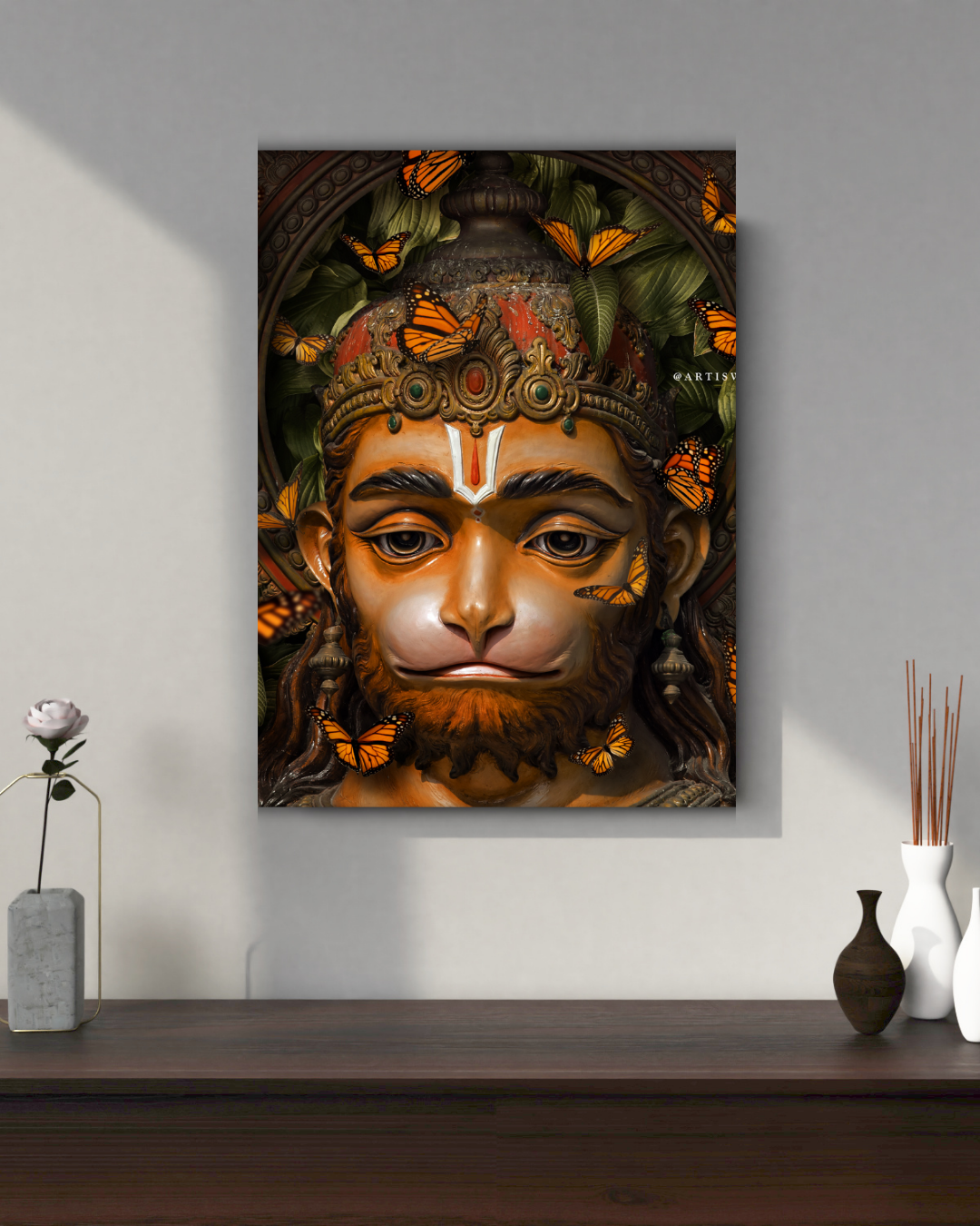 Dekozi Lord Hanuman Divine Wall Art