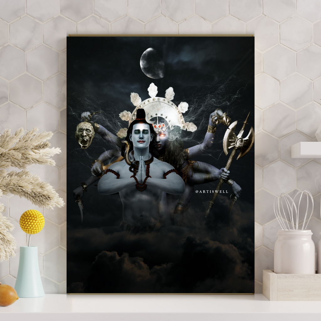 Dekozi Divine Shiv Shakti Framed Art Work