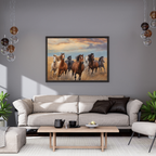 Seven Horses Vastu Photo Frame Wall Art with Frame