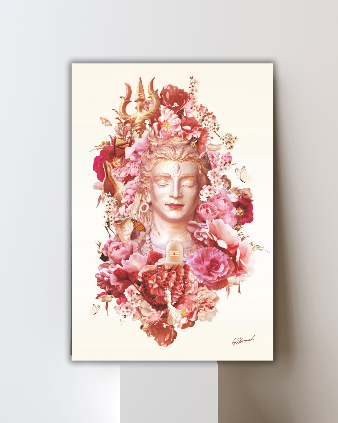 Divine Lord Shiv Ji Floral Wall Art