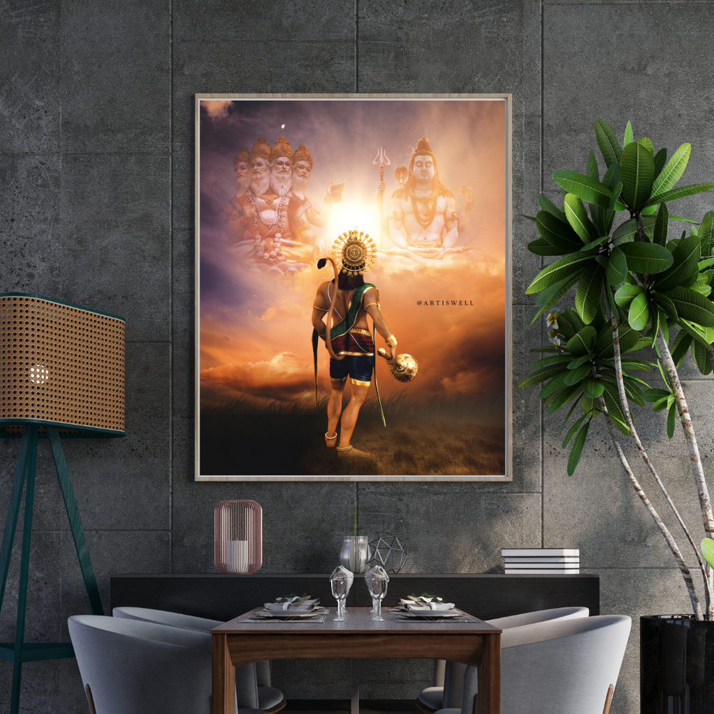 Dekozi Originals Lord Hanuman Divine Wall Art