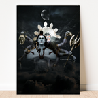 Dekozi Divine Shiv Shakti Framed Art Work