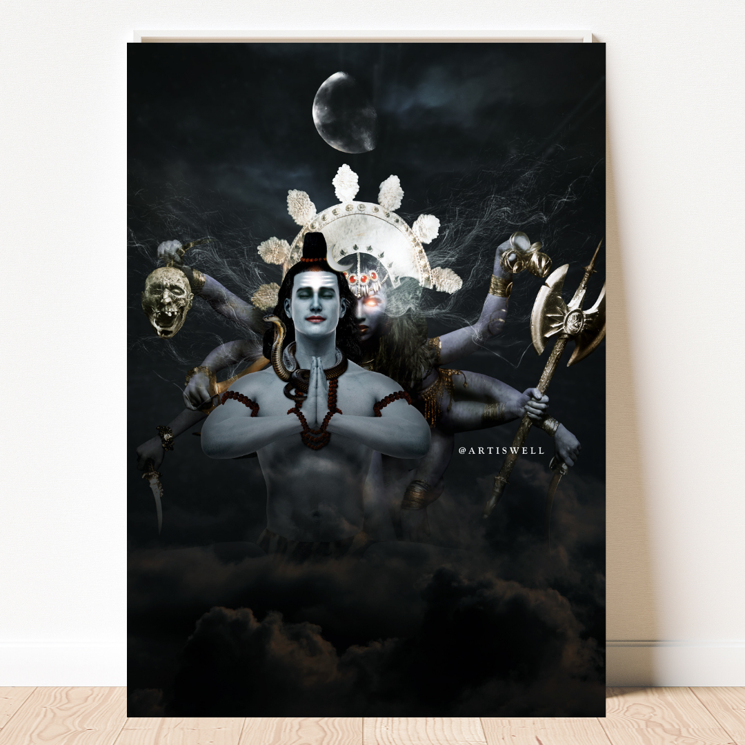 Dekozi Divine Shiv Shakti Framed Art Work