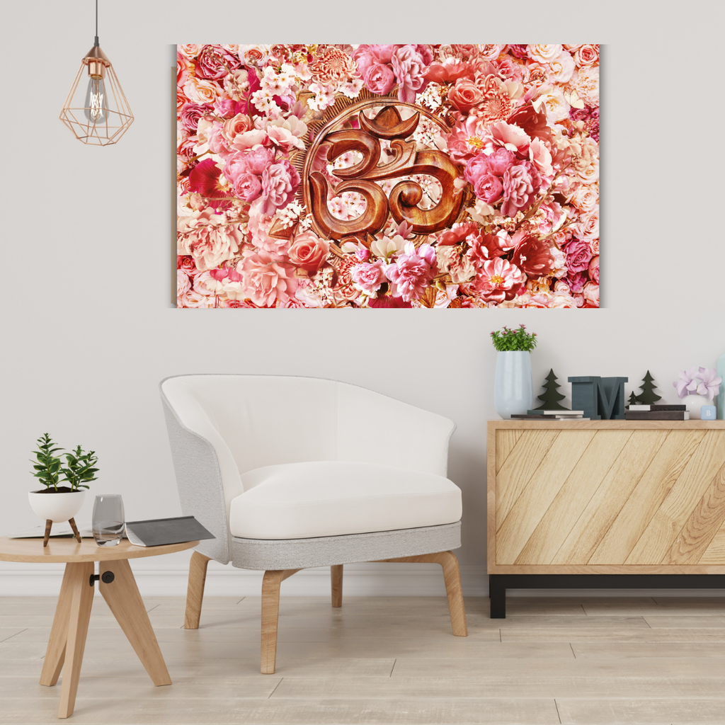 Divine OM floral Framed Wallart