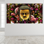 Divine Buddha Floral Wallart