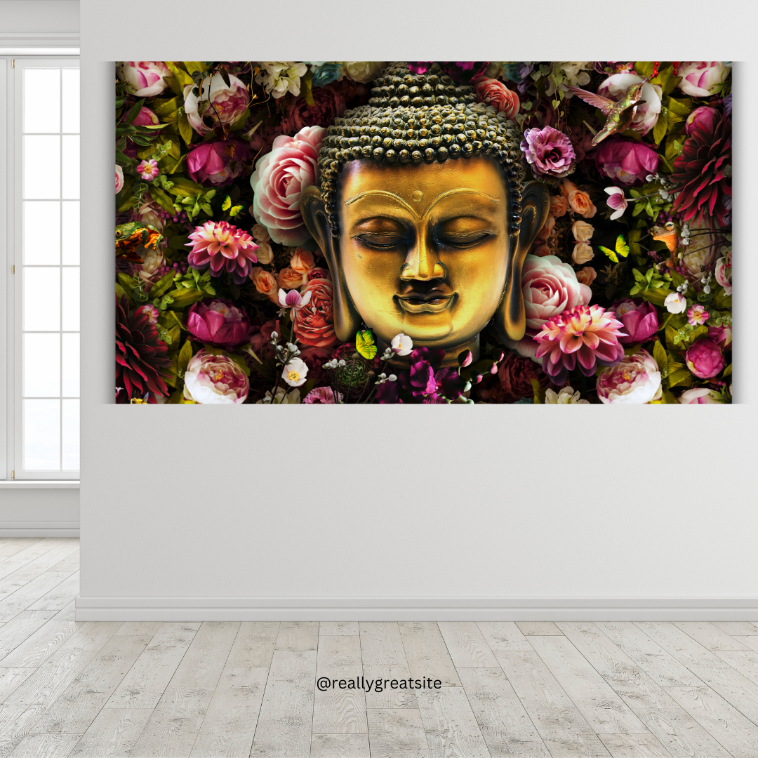 Divine Buddha Floral Wallart