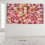 Divine Ganesha Floral Wallart