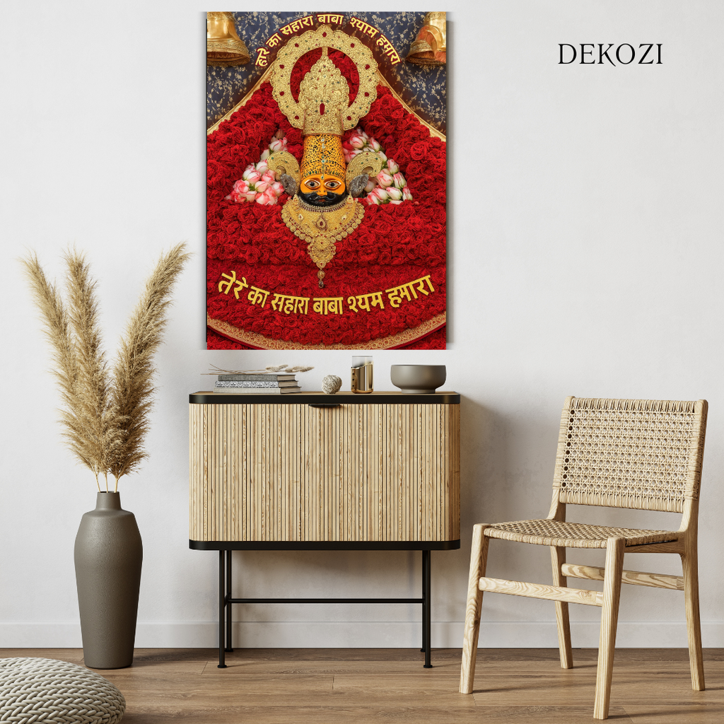 Dekozi Divine Khatu Shyam Ji Wall Art – Symbol of Faith, Protection & Eternal Blessings