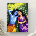 Dekozi Krishna Wall Art – Divine Portrait | Framed Canvas & Photo Print for Spiritual Home & Office Decor