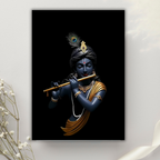 Dekozi Krishna Wall Art – Divine Portrait | Framed Canvas & Photo Print for Spiritual Home & Office Decor