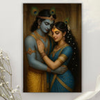 Dekozi Krishna Wall Art – Divine Portrait | Framed Canvas & Photo Print for Spiritual Home & Office Decor
