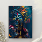 Dekozi Krishna Wall Art – Divine Portrait | Framed Canvas & Photo Print for Spiritual Home & Office Decor