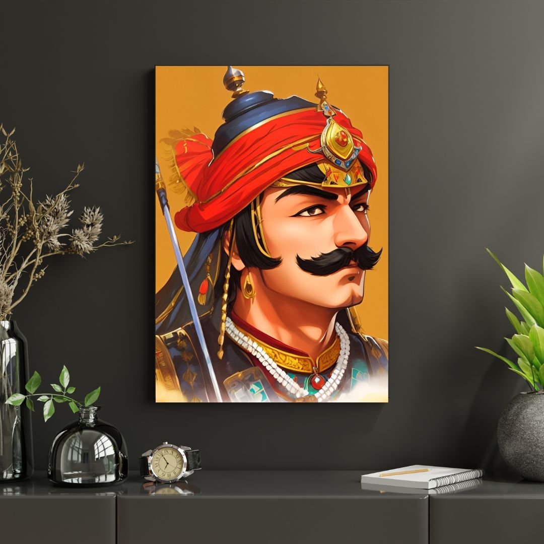 Dekozi Maharana Pratap Wall Art – Symbol of Courage, Pride & Royal Legacy