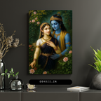 Dekozi Krishna Wall Art – Divine Portrait | Framed Canvas & Photo Print for Spiritual Home & Office Decor