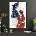 Dekozi Krishna Wall Art – Divine Portrait | Framed Canvas & Photo Print for Spiritual Home & Office Decor