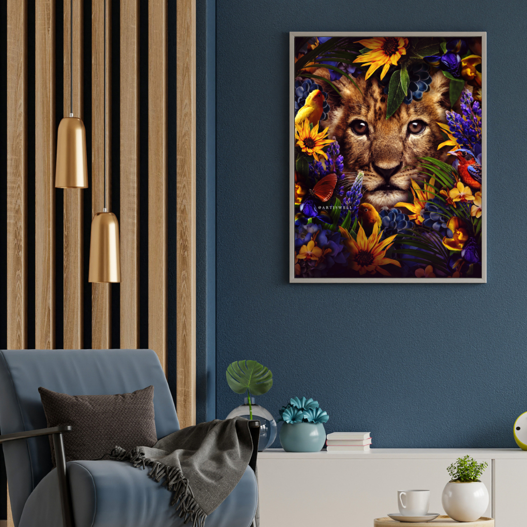 Dekozi Originals Exclusive Premium Lion Wall Art | Art is Well By Shaunak