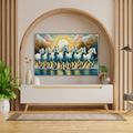 Seven Horses Vastu Photo Frame Wall Art with Frame