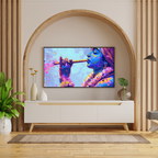 Dekozi Krishna Wall Art – Divine Portrait | Framed Canvas & Photo Print for Spiritual Home & Office Decor
