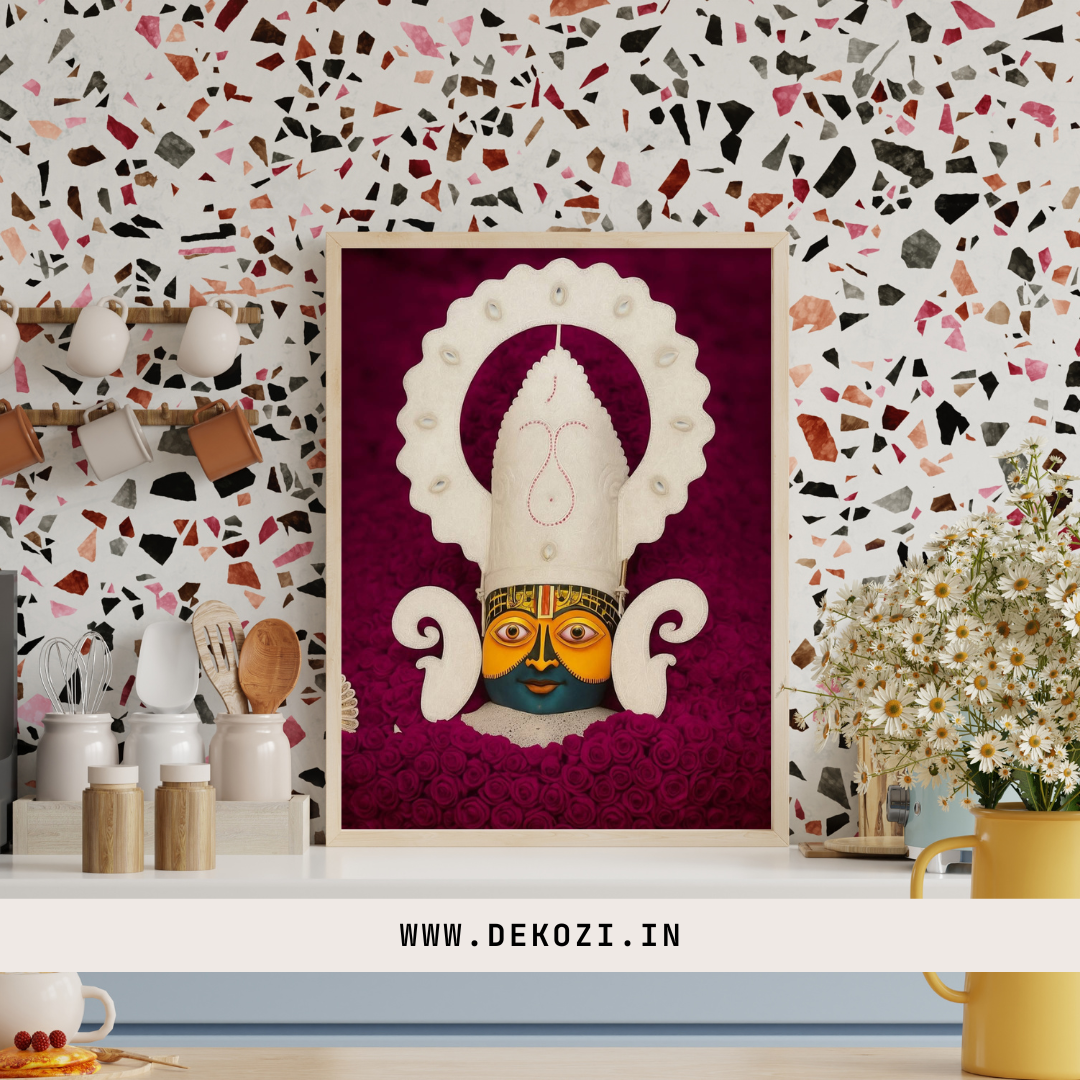 Divine KHATU SHYAM JI Wall Art – Symbol of Faith, Protection & Eternal Blessings