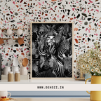 Framed Black & White Zebra Artwork