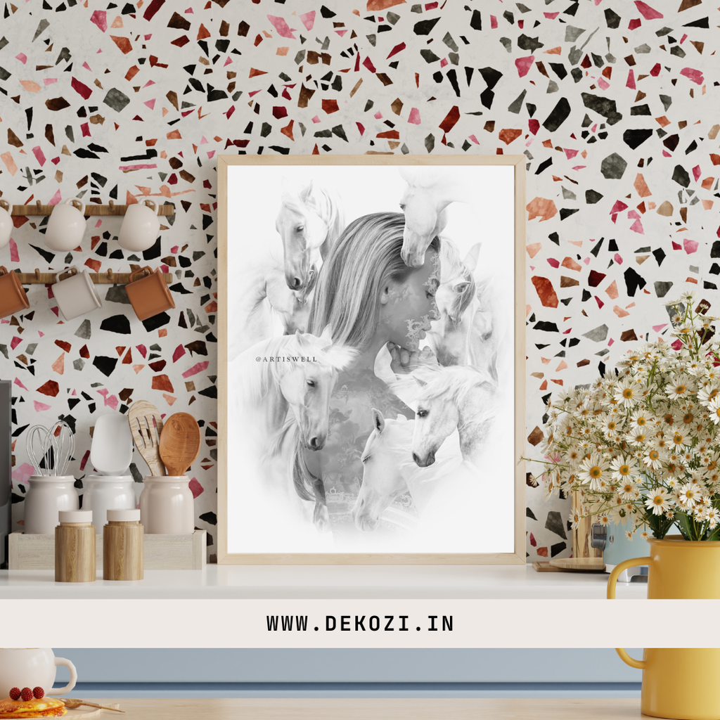 Dekozi Originals Exclusive Premium black & white Wall Art | Art is Well By Shaunak