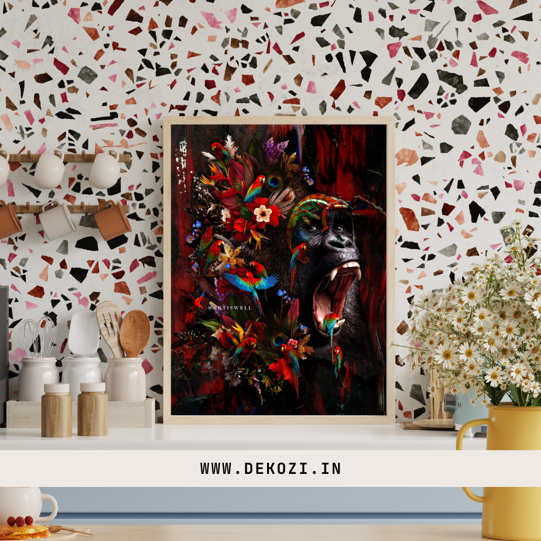 Dekozi originals Framed Abstract Gorilla Artwork