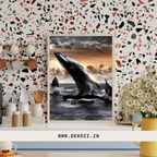 Dekozi Originals Framed Artwork of a Whale
