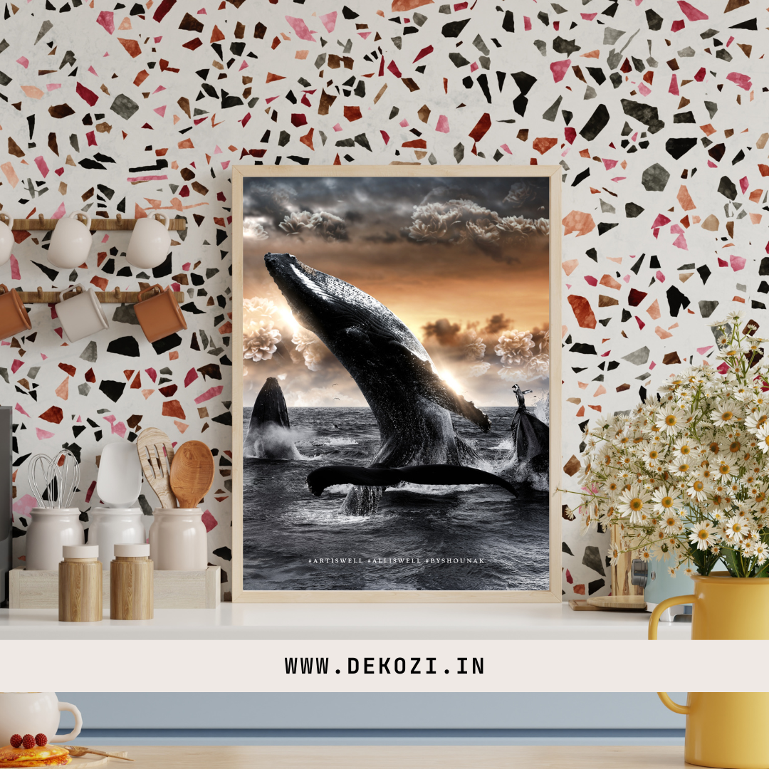 Dekozi Originals Framed Artwork of a Whale