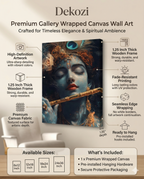 Dekozi Krishna Wall Art – Divine Portrait | Framed Canvas & Photo Print for Spiritual Home & Office Decor