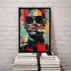 Pop Art Portrait Photo Frame Wall Art with Frame