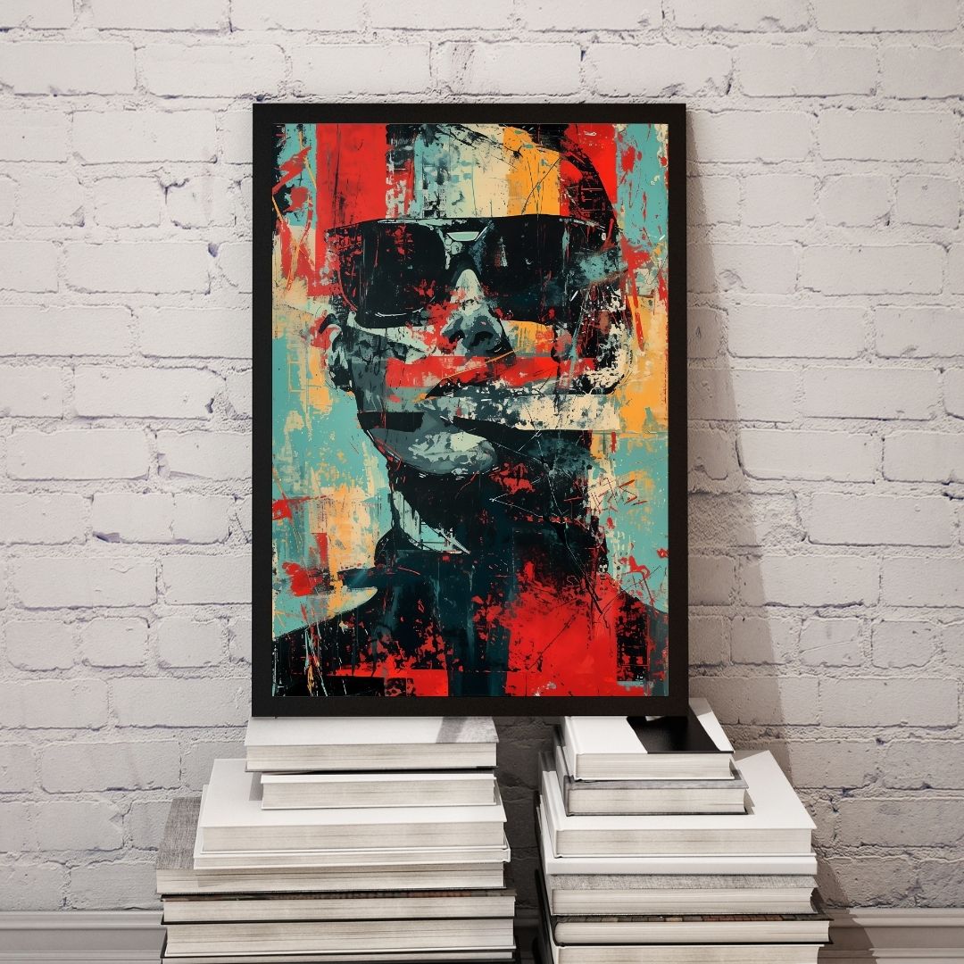 Pop Art Portrait Photo Frame Wall Art with Frame