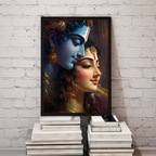 Dekozi Krishna Wall Art – Divine Portrait | Framed Canvas & Photo Print for Spiritual Home & Office Decor