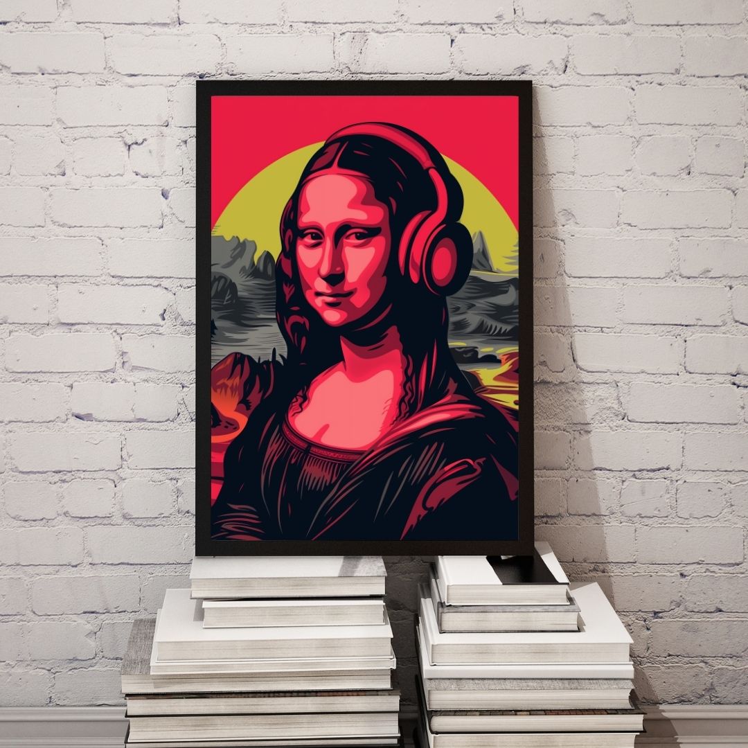 Pop Art Portrait Photo Frame Wall Art with Frame