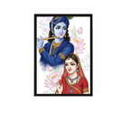 Dekozi Krishna Wall Art – Divine Portrait | Framed Canvas & Photo Print for Spiritual Home & Office Decor