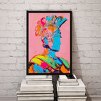 Pop Art Portrait Photo Frame Wall Art with Frame