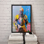 Pop Art Portrait Photo Frame Wall Art with Frame