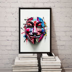 Pop Art Portrait Photo Frame Wall Art with Frame