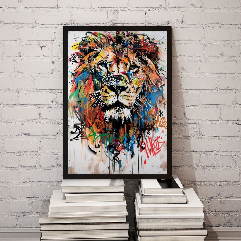 Pop Art Portrait Photo Frame Wall Art with Frame