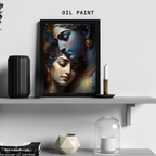 Dekozi Krishna Wall Art – Divine Portrait | Framed Canvas & Photo Print for Spiritual Home & Office Decor