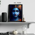 Dekozi Krishna Wall Art – Divine Portrait | Framed Canvas & Photo Print for Spiritual Home & Office Decor