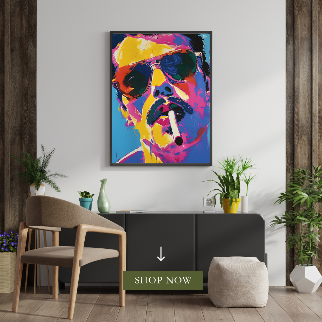 Pop Art Portrait Photo Frame Wall Art with Frame