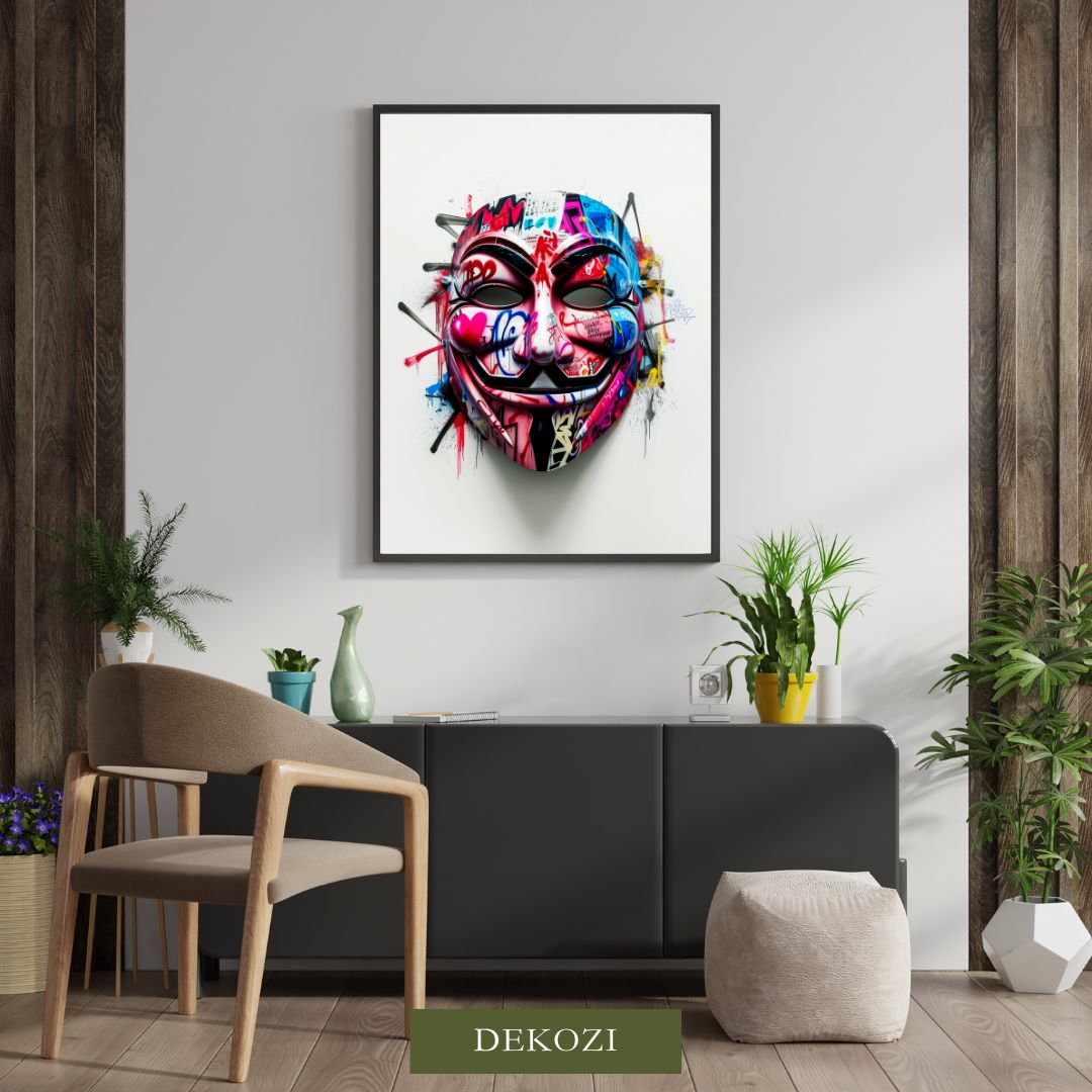 Pop Art Portrait Photo Frame Wall Art with Frame